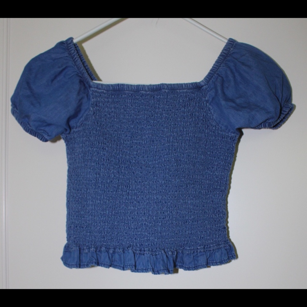 zara smocked top